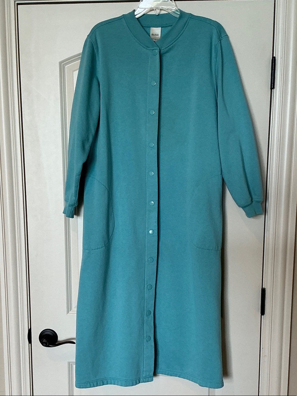 Blair Teal Snap-Front Maxi ROBE * S - Picture 7 of 7